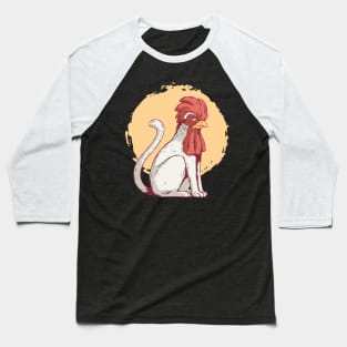 Cat with a Chicken Face: Whimsical Design Baseball T-Shirt